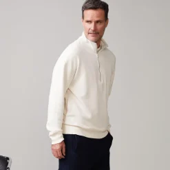 MONROW Half Zip Sweatshirt OFFWHITE Outlet